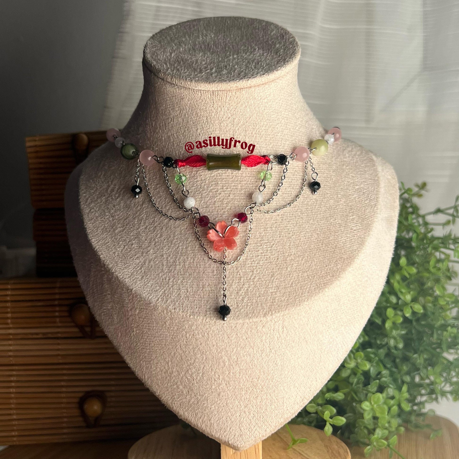 Nezuko Inspired Necklace