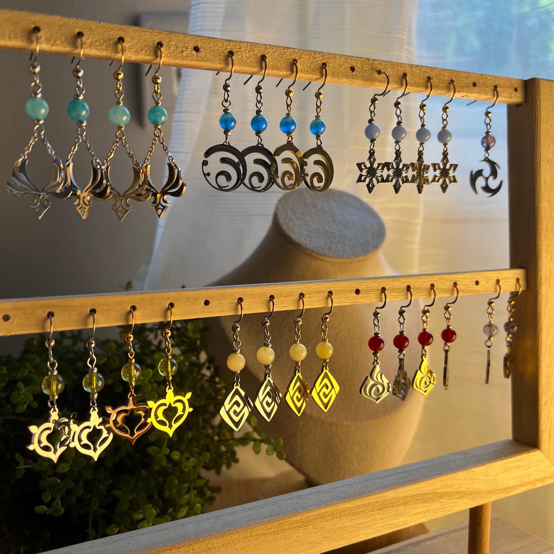 Genshin Inspired Elemental Earrings